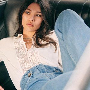 Sezane Mélusine Blouse in Ecru (38FR)